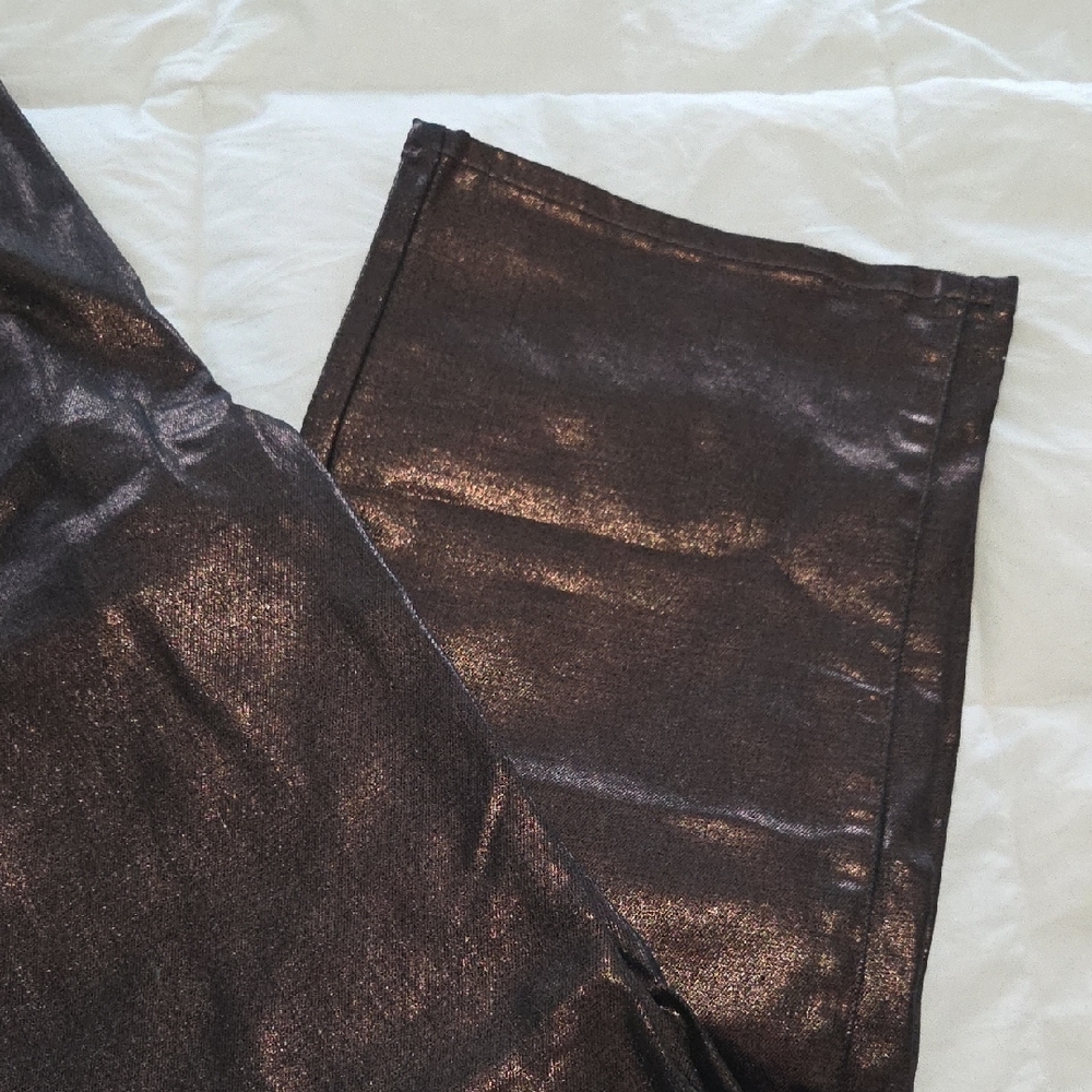 Banana Republic Straight High Rise Metallic Pants - Picture 4 of 10